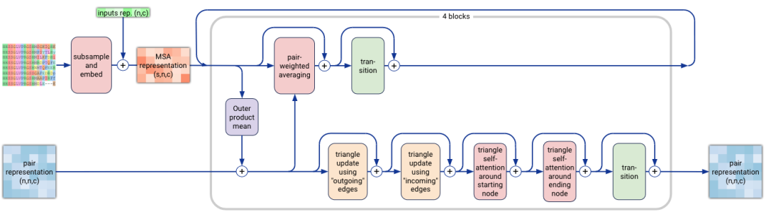 Figure 3: AlphaFold3 MSA module for sequence alignment.