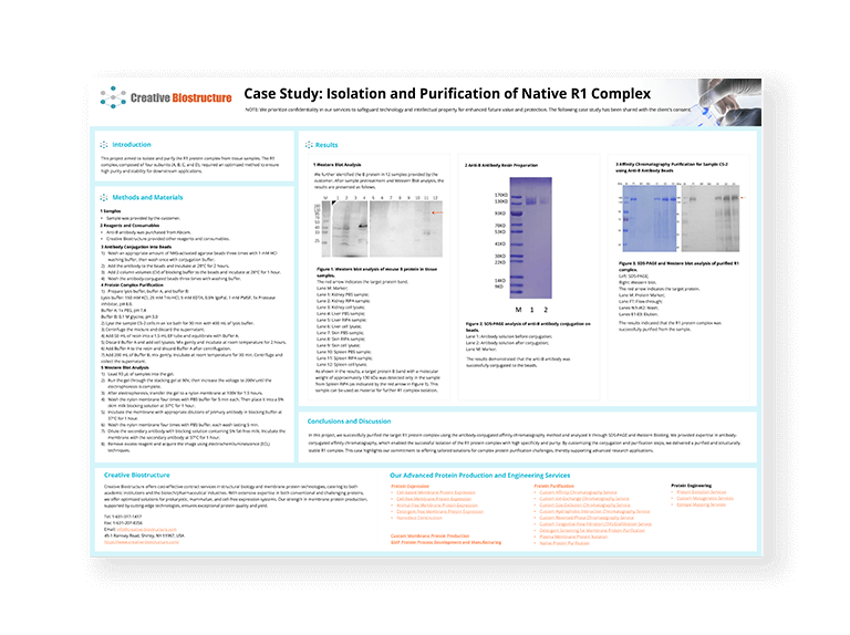 Case Study on Native R1 Complex Isolation and Purification