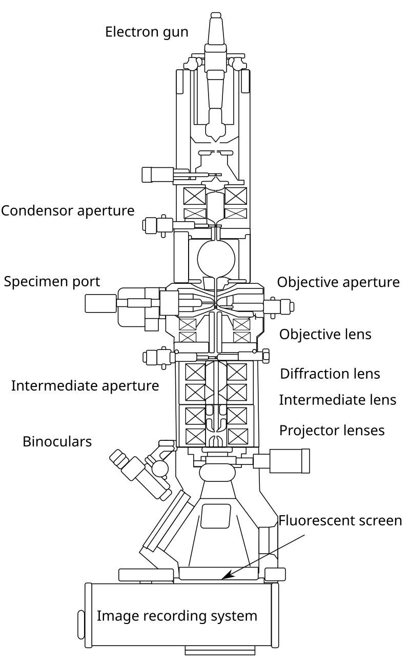 Diagram of the TEM instrumentation.