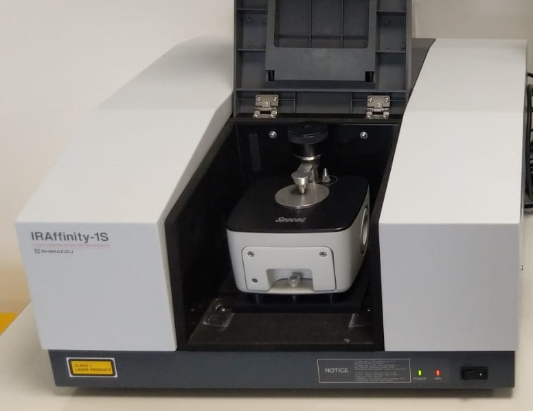 A photo of a Fourier Transform Infrared Spectroscopy (FTIR) spectrometer.