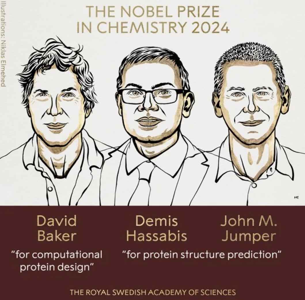 Winners of The Nobel Prize in Chemistry 2024.