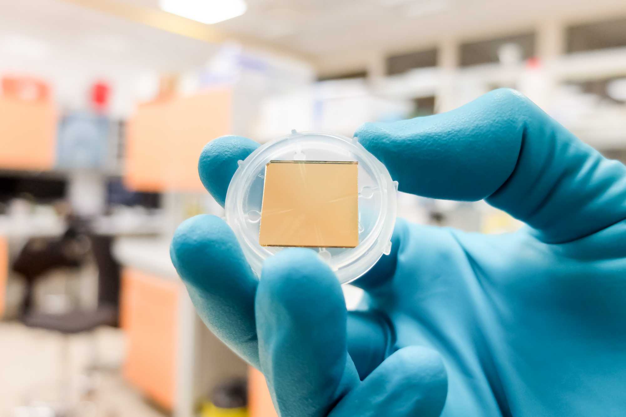 The surface plasmon resonance chip.